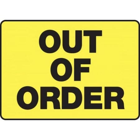 Accuform SAFETY SIGN  OUT OF ORDER 7 in  X 10 in MEQM533VS